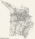 Street roads map of GRENOBLE, FRANCE