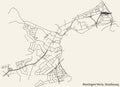 Street roads map of the MONTAGNE VERTE DISTRICT, STRASBOURG