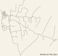 Street roads map of the REMILLY-SUR-TILLE QUARTER, DIJON