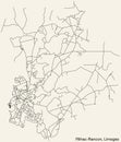 Street roads map of the RILHAC-RANCON COMUNE, LIMOGES Royalty Free Stock Photo