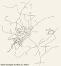 Street roads map of the SAINT-GEORGES-DU-BOIS COMMUNE, LE MANS