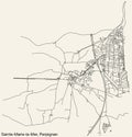 Street roads map of the SAINTE-MARIE-LA-MER COMMUNE, PERPIGNAN