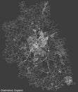 Street roads map of the British city of CHELMSFORD, ENGLAND