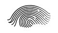 Detailed Human Fingerprint Graphic, Security Icon, vector design Generative AI Royalty Free Stock Photo