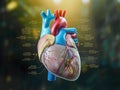 Detailed Human Heart Anatomy Infographic