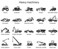 Detailed icons of heavy machinery