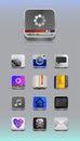 Detailed icons for smartphone