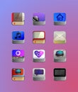 Detailed icons for smartphone