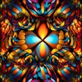 a detailed illusions texture and pattern made of colorful light in the style of mc esher and jim sanborn.