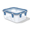 Empty Clear Food Storage Container Illustration Royalty Free Stock Photo