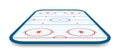 Detailed illustration of a icehockey rink, field, court with perspectives, eps10 vector Royalty Free Stock Photo