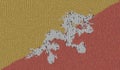 Detailed Illustration of a Knitted Flag of Bhutan Royalty Free Stock Photo