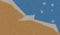 Detailed Illustration of a Knitted Flag of Tierra del Fuego
