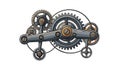 Detailed Illustration of Mechanical Gears and Crank System Royalty Free Stock Photo