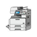 Office Multifunction Printer Illustration Royalty Free Stock Photo