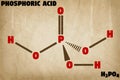 Detailed illustration of the Phosphoric of Acetic acid