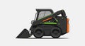 Illustration of skid steer loader construction equipment heavy machinery vehicle Royalty Free Stock Photo