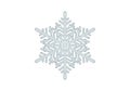 A detailed illustration of a snowflake with a symmetrical, six-sided pattern. The design features Royalty Free Stock Photo