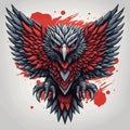Detailed illustration vector eagle red eyes Royalty Free Stock Photo