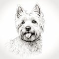 Detailed Illustration Of A West Highland Terrier