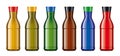 Set of Colored Plastic Bottles. Transparent version.