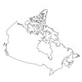 Canada Outlline Map.