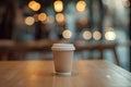Detailed Image of Coffee Cup Stands Out in a Softfocused Cafe Backdrop Royalty Free Stock Photo
