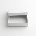Empty white box isolated on white background Royalty Free Stock Photo