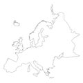 Europe Outlline Map.