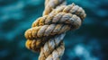 Close-Up of Rope With Water in Background