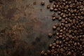 Detailed Image of High Angle View of Coffee Beans on Table Royalty Free Stock Photo