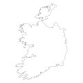 Ireland Outlline Map.