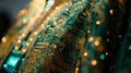 A detailed image of a lightup cape with a programmable microcontroller illustrating the potential for personalized and