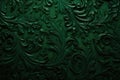 Elegant Green Baroque Pattern Background, AI Generated