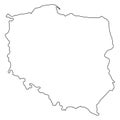Poland Outlline Map.