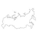 Russia Outlline Map.