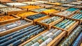 Precise Geological Logging Preparation A CloseUp Look at Drill Core Samples Stored in Cardboard Boxes for Analysis and Royalty Free Stock Photo