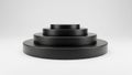 Stack of black circular objects Royalty Free Stock Photo