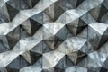 Detailed image of a three-dimensional geometric wall design with interlocking concrete blocks Royalty Free Stock Photo