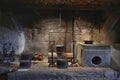 Detailed interior kitchen from Gruyeres Castle