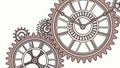 Detailed Interlocking Industrial Gears Illustration, vector design Generative AI Royalty Free Stock Photo