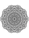 Detailed intricate circular mandala coloring page