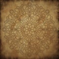 Detailed intricate circular mandala grunge background