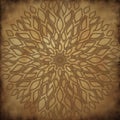 Detailed intricate circular mandala grunge background