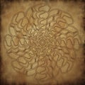 Detailed intricate circular mandala grunge background