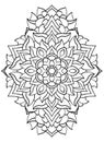 Detailed intricate geometric pattern mandala coloring page