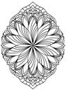 Detailed intricate geometric pattern mandala coloring page