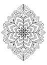 Detailed intricate geometric pattern mandala coloring page
