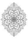 Detailed intricate geometric pattern mandala coloring page