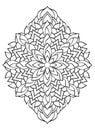 Detailed intricate geometric pattern mandala coloring page